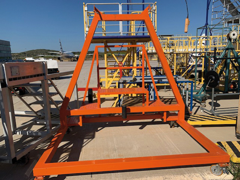 Aircraft Maintenance & Service by HED Engineering Athens Greece, maintenance stair, fuel,stands,steps,Stabilizers,Anti-Slip,Weldments,cowl long,platform,ladder,brake changer